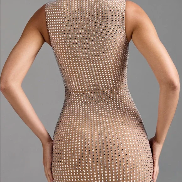 Sindre
Embellished Square-Neck Mini Dress in Almond - Picture 2 of 2